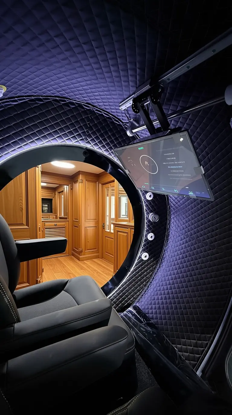 Interior view of an HBOT chamber